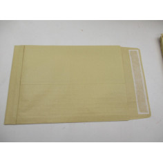 25 enveloppes kraft arme avec fenetre 32.5x22.8 soufflet3cm