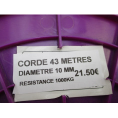 corde 43 metres diametre 10 mm