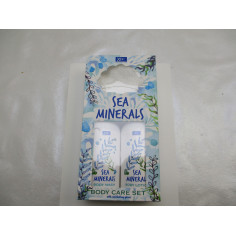 2  Body Care Set Coffret gel douche Sea Minerals 300 ml + lait corps Sea Minerals 300 ml + gant exfoliant