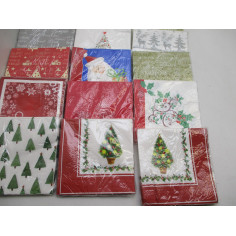 18 SETS DE 20 SERVIETTES NOEL 33X33CM 3 PLIS