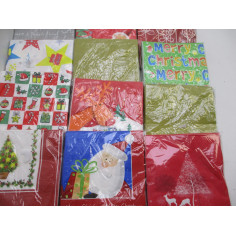 18 SETS DE 20 SERVIETTES NOEL 33X33CM 3 PLIS