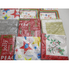 18 SETS DE 20 SERVIETTES NOEL 33X33CM 3 PLIS