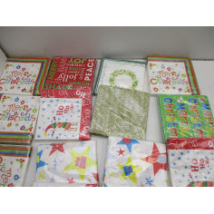 18 SETS DE 20 SERVIETTES NOEL 33X33CM 3 PLIS