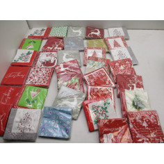 40 SETS DE 20 SERVIETTES NOEL 25X25CM 3 PLIS