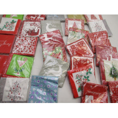 40 SETS DE 20 SERVIETTES NOEL 25X25CM 3 PLIS