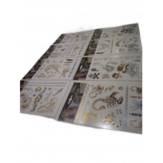 8 FEUILLES TATOUAGE METALLIC SOIT 0.15€ LA FEUILLE