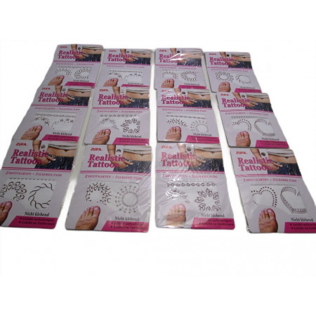 12 FEUILLES TATOUAGE SOIT 0.10€ LA FEUILLE