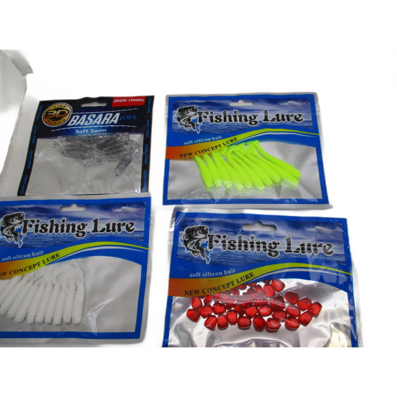 Leurres Doux Pêche à La Mouche 6 Pièces 12 Cm Couleur Aléatoire