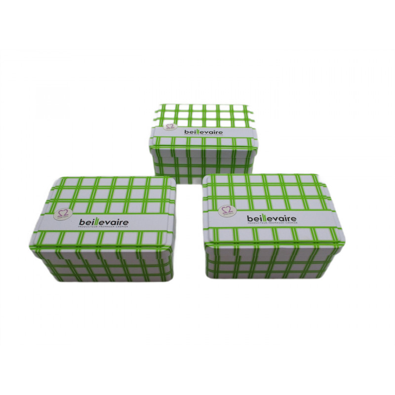 3 boites metal 12x9 haut6 cm