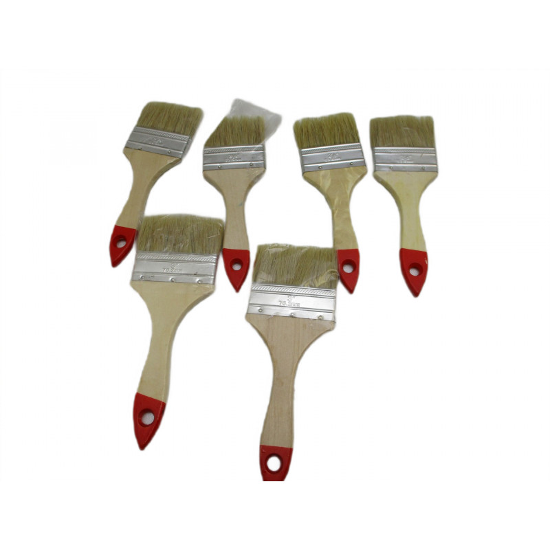 6 pinceaux plat