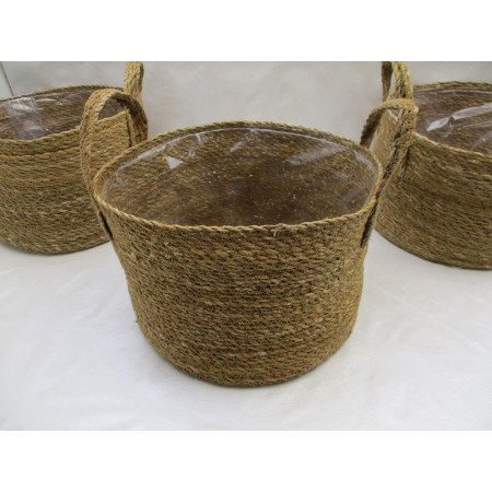 12 Paniers jonc de mer Ø30 haut 20 cm