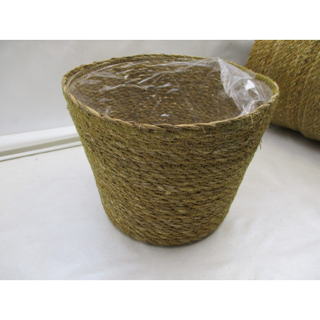 16 Cache pots jonc de mer Ø28 haut 20 cm
