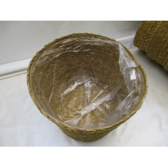 16 Cache pots jonc de mer Ø28 haut 20 cm