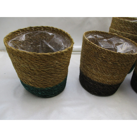 11 cache pots jonc de mer Ø20 haut 20 cm