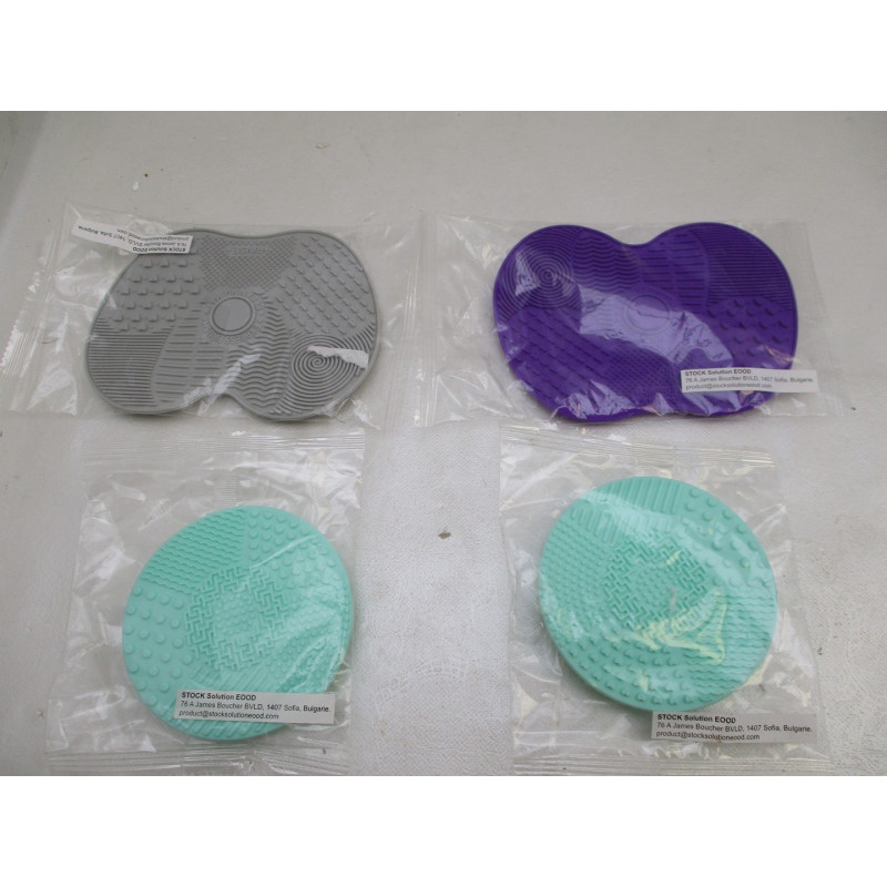4 Tapis de nettoyage pour pinceaux de maquillage