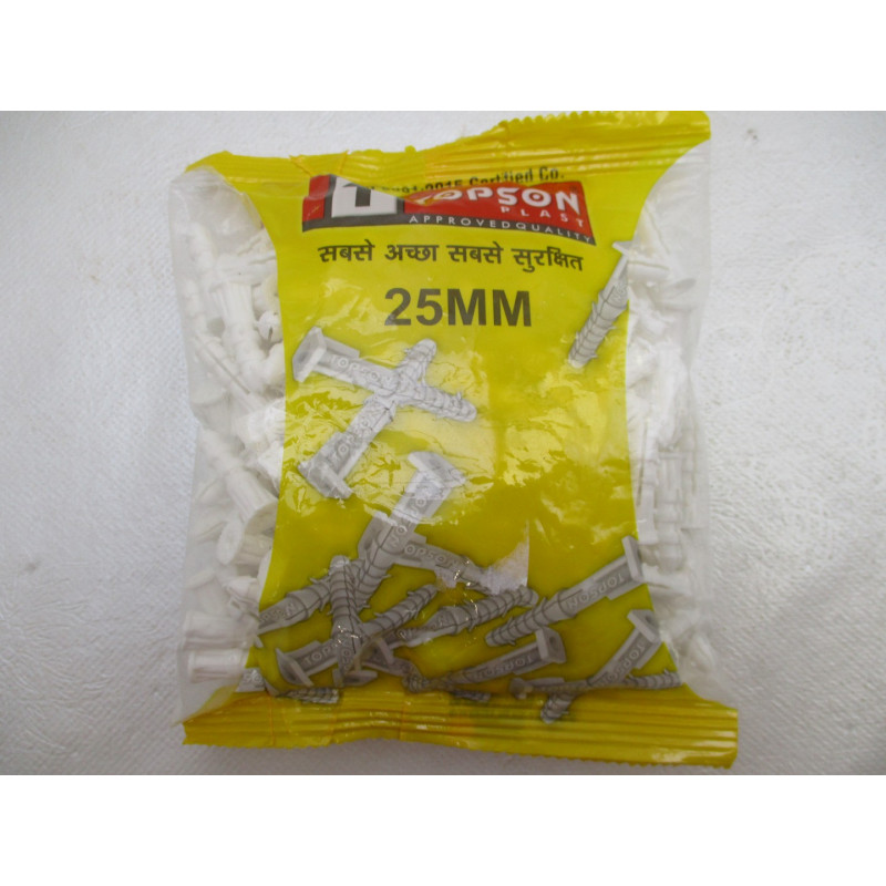 6 poches de 200 chevilles 25mm Ø5mm