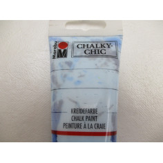 3 Peintures a la craie bleu clair