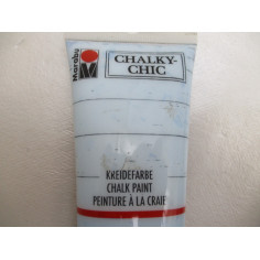 4 Peintures a la craie bleu clair