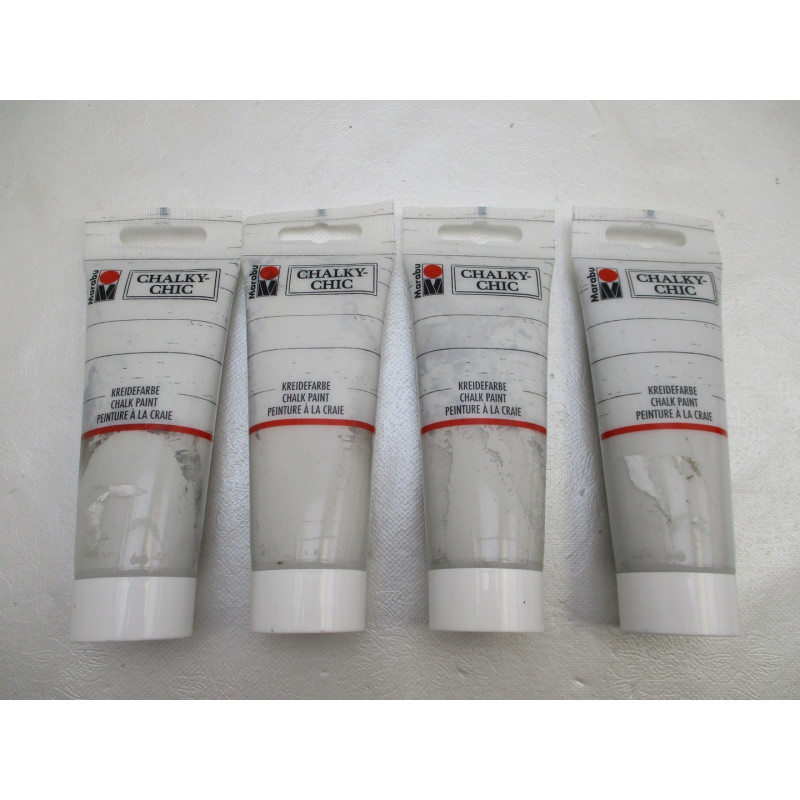 4 Peintures a la craie gris pierre