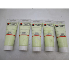 5 Peintures a la craie jaune pastel