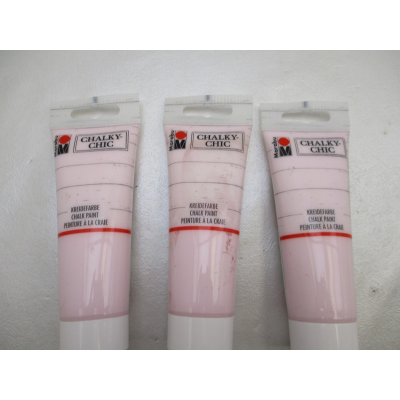3 Peintures a la craie rose