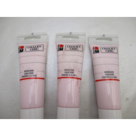 3 Peintures a la craie rose