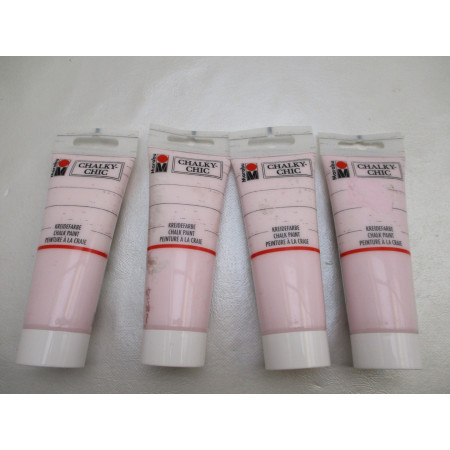 4 Peintures a la craie rose