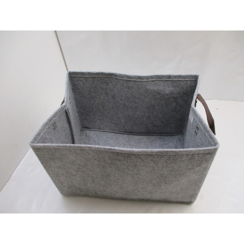 2 Paniers de rangement en feutre portable  40x26xh27cm