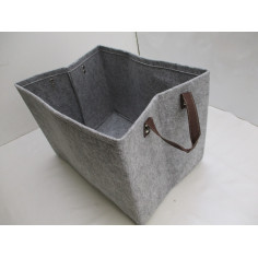 2 Paniers de rangement en feutre portable  40x26xh27cm