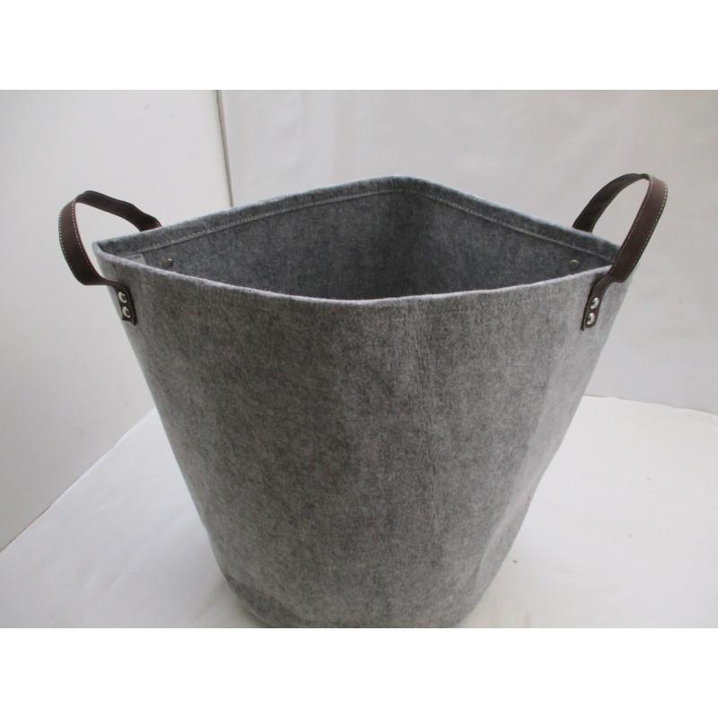 2 Paniers de rangement en feutre portable h40 Ø 33cm