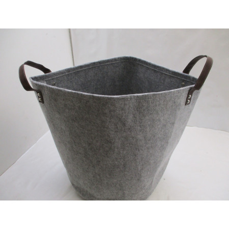 2 Paniers de rangement en feutre portable h40 Ø 33cm