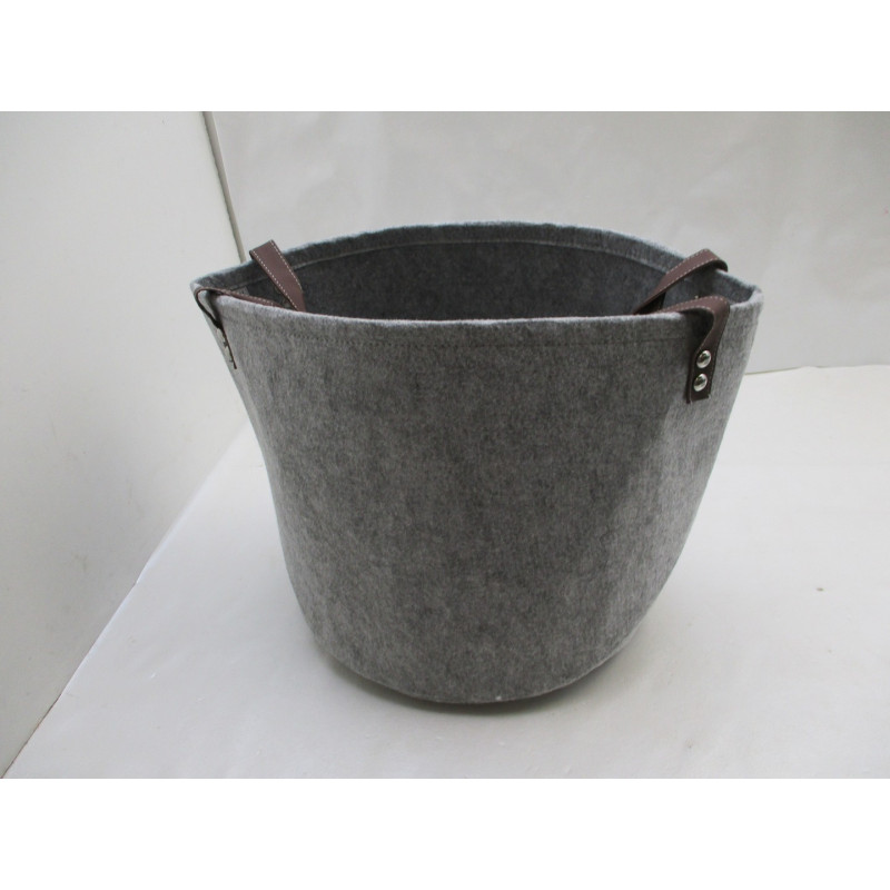 3 Paniers de rangement en feutre portable h27 Ø29cm