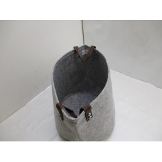 3 Paniers de rangement en feutre portable h27 Ø29cm