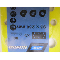 5 blisters de 5 feuilles  abrasifs 93x230 grain 80