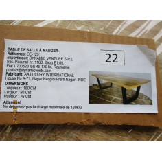 Table 180x90 h 76 cm