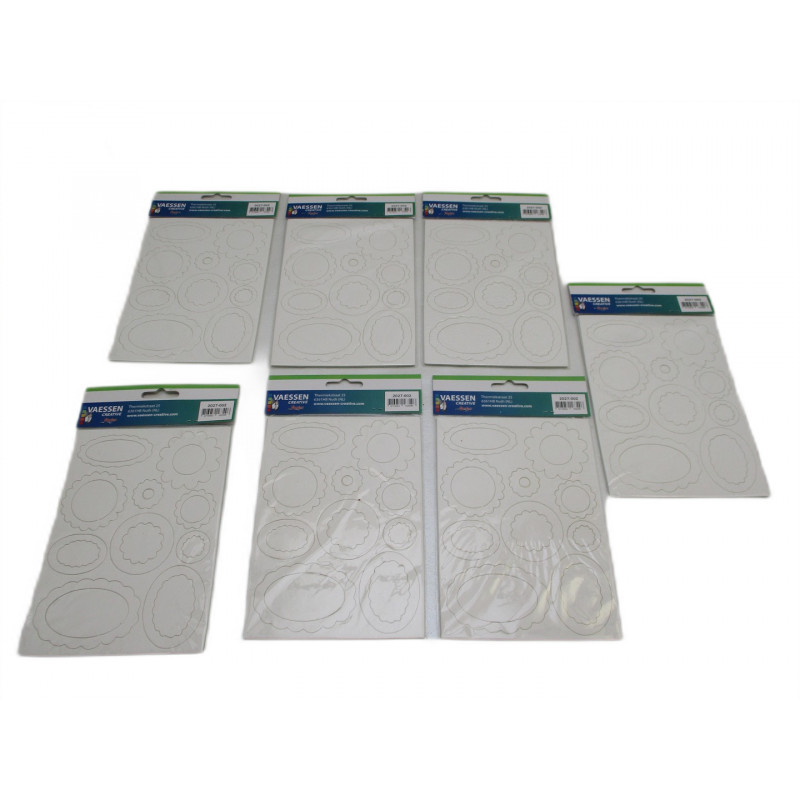 7 Blisters de 2 cartons autocollants creative