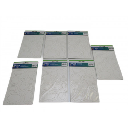 7 Blisters de 2 cartons autocollants creative