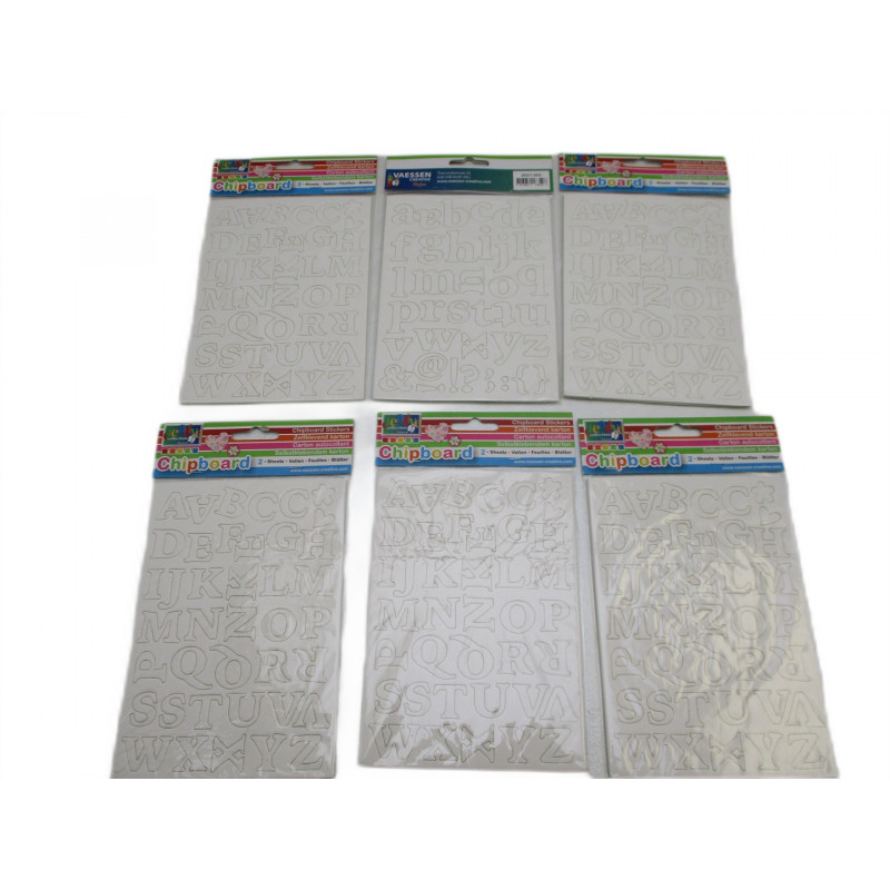 6 Blisters de 2 cartons autocollants creative