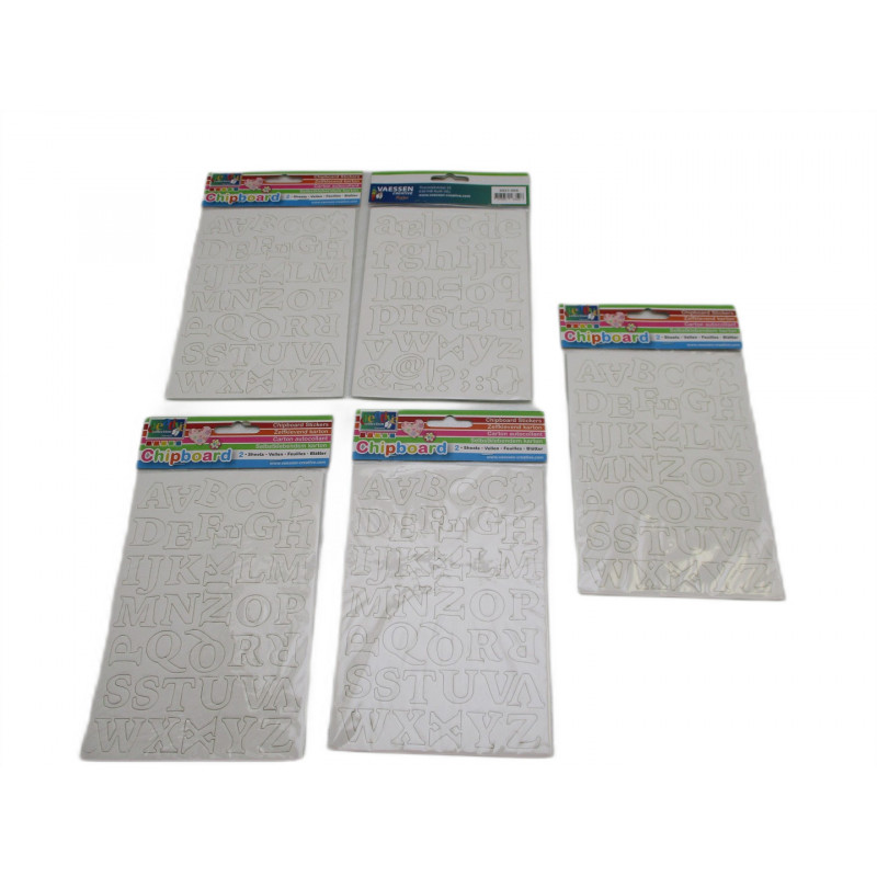 5 Blisters de 2 cartons autocollants creative