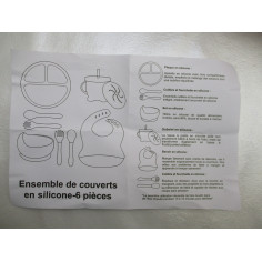 Ensemble de couverts enfant silicone 6 pieces