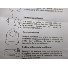 Ensemble de couverts enfant silicone 6 pieces