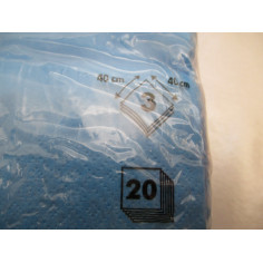 3 Blisters de 20 serviettes papier 40x40