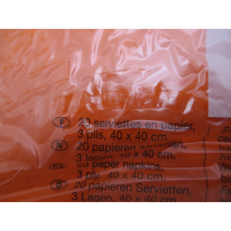 4 Blisters de 20 serviettes papier 40x40