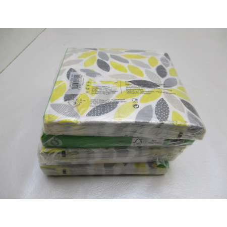 5  Blisters de 20 serviettes papier 33x33