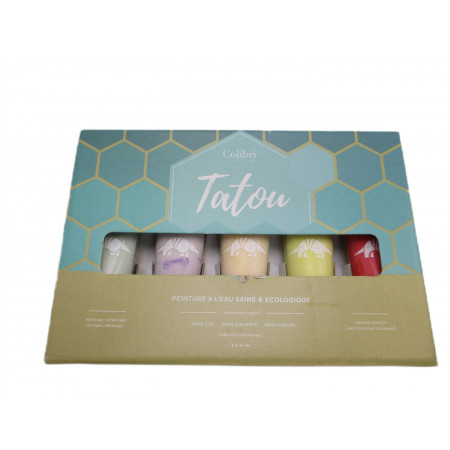 Boite de 5 peintures a l eau