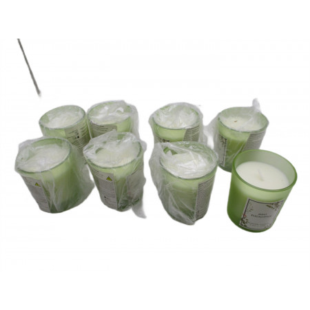 8 bougies parfumees menthe ecalyptus 160g