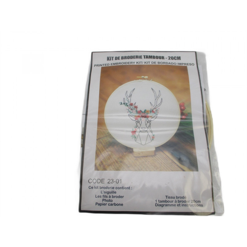 kit de broderie tambour 20cm