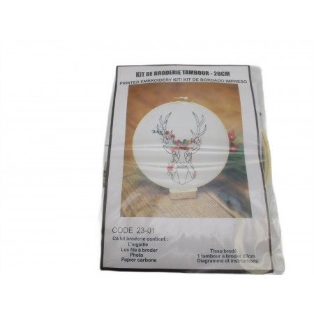 kit de broderie tambour 20cm