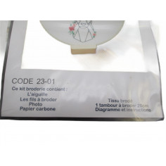 kit de broderie tambour 20cm