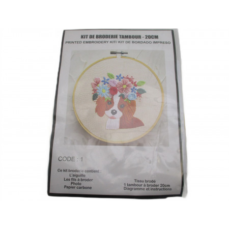 kit de broderie tambour 20cm